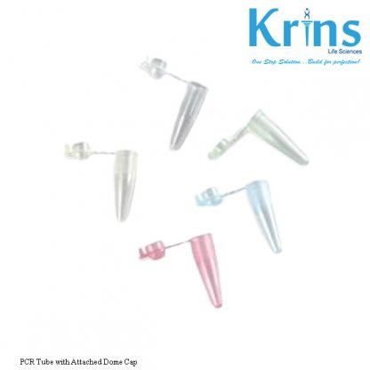 pcr tube with attached dome caps