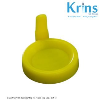 snap cap with sanitary grip for flared top urine tubes