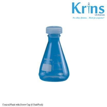conical flask with screw cap (6 unit pack)