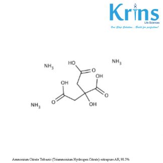 ammonium citrate tribasic (triammonium hydrogen citrate) extrapure ar, 98.5%