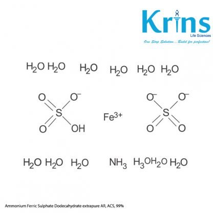 ammonium ferric sulphate dodecahydrate extrapure ar, acs, 99%