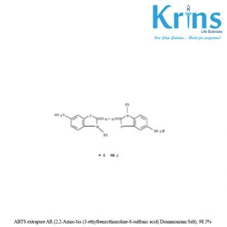 abts extrapure ar (2,2 azino bis (3 ethylbenzothiazoline 6 sulfonic acid) diammonium salt), 98.5%