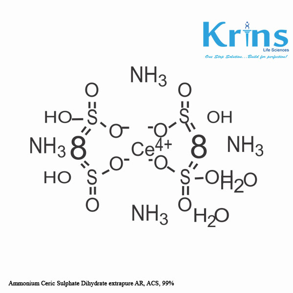 Ammonium Ceric Sulphate Dihydrate extrapure AR, ACS, 99% Ammonium Ceric Sulphate Dihydrate extrapure AR, ACS, 99%