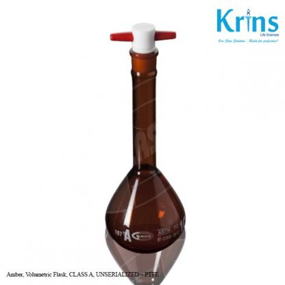 amber, volumetric flask, class a, unserialized