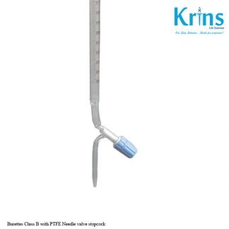 burettes class b with ptfe needle valve stopcock