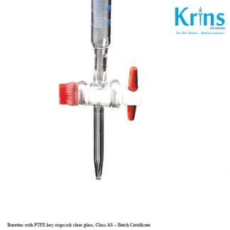 Burettes-with-PTFE-key-stopcock-clear-glass-Class-AS-Batch-Certificate