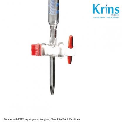 Burettes-with-PTFE-key-stopcock-clear-glass-Class-AS-Batch-Certificate