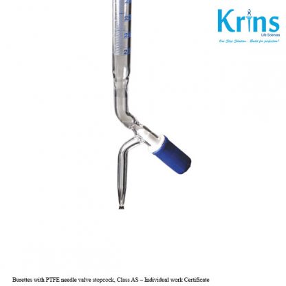 burettes with ptfe needle valve stopcock, class as–individual work certificate
