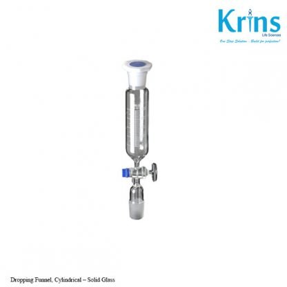 dropping funnel, cylindrical – solid glass