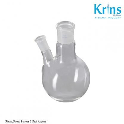 flasks, round bottom, 2 neck angular