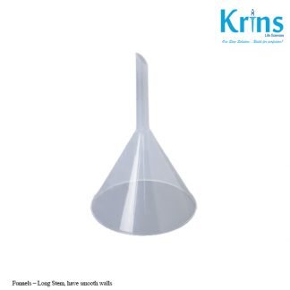 funnels – long stem, have smooth walls