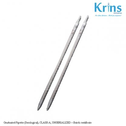 graduated pipette (serological), class a, unserialized – batch certificate