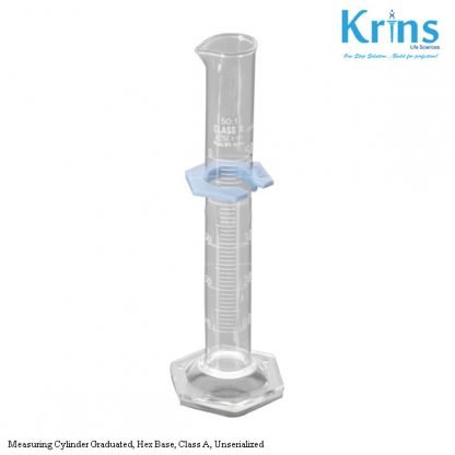 measuring cylinder graduated, hex base, class a, unserialized