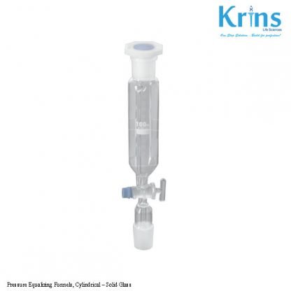 pressure equalizing funnels, cylindrical – solid glass