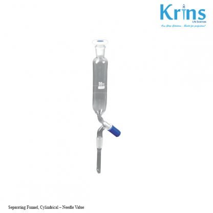 separating funnel, cylindrical – needle value