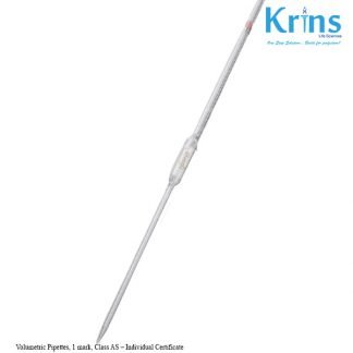 volumetric pipettes, 1 mark, class as – individual certificate