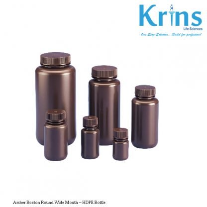 amber boston round wide mouth–hdpe bottle