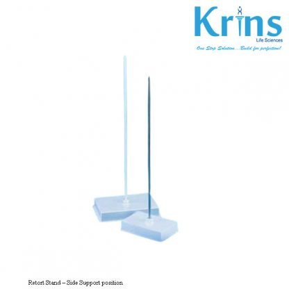 retort stand–side support position